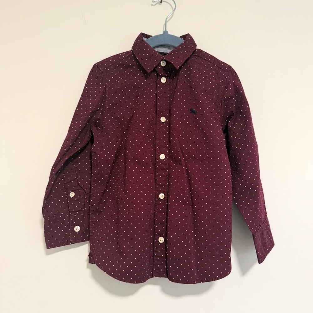 H&M polka dot button down shirt 3-4 years